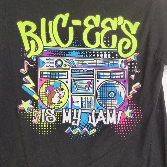 Buc-ees Men's My Jam T-Shirt Size Small Black Colorful Short Sleeve - Picture 4 of 9